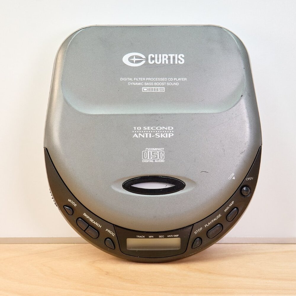 Curtis CD055 Portable CD Player, Discman, Anti-Skip, Compact, Tested Working